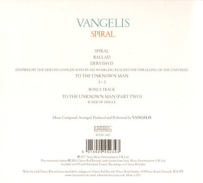Vangelis : Spiral (CD, Album, RE, RM, RP, Dig)