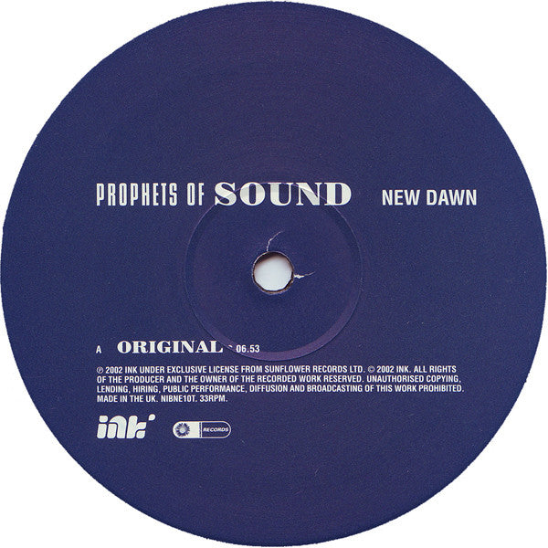 Prophets Of Sound : New Dawn (12", Single)