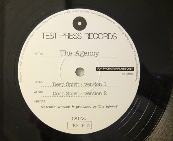 The Agency (3) : Deep Spirit (12", Promo)