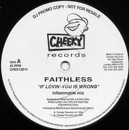 Faithless : If Lovin' You Is Wrong (2x12", Promo)