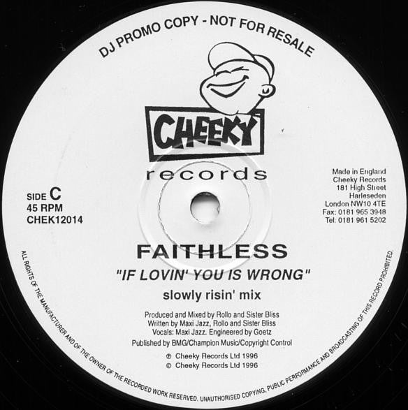 Faithless : If Lovin' You Is Wrong (2x12", Promo)