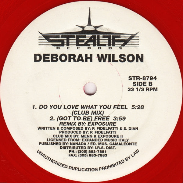 Deborah Wilson : Do You Love What You Feel (12", Red)