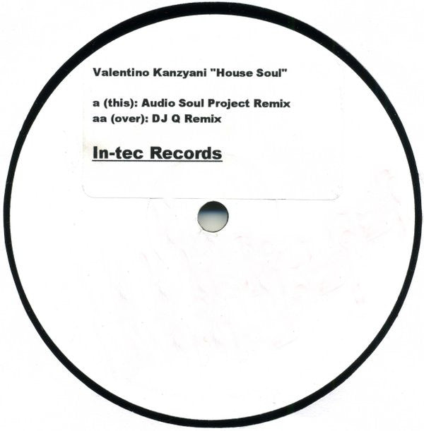 Valentino Kanzyani : House Soul (Remixes) (12", Promo, W/Lbl, Sti)