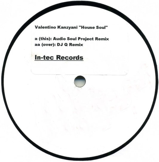 Valentino Kanzyani : House Soul (Remixes) (12", Promo, W/Lbl, Sti)