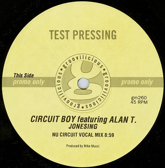 Circuit Boy Featuring Alan T : Jonesing (12", TP)