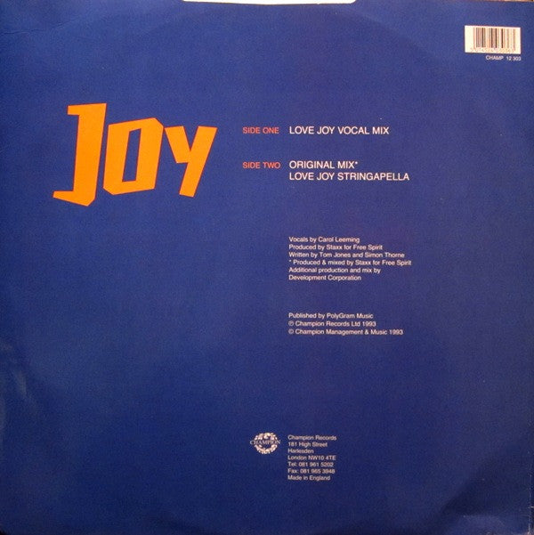 Staxx : Joy (12")