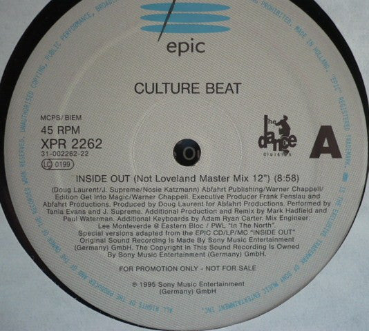 Culture Beat : Inside Out (12", Promo)