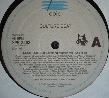 Culture Beat : Inside Out (12", Promo)