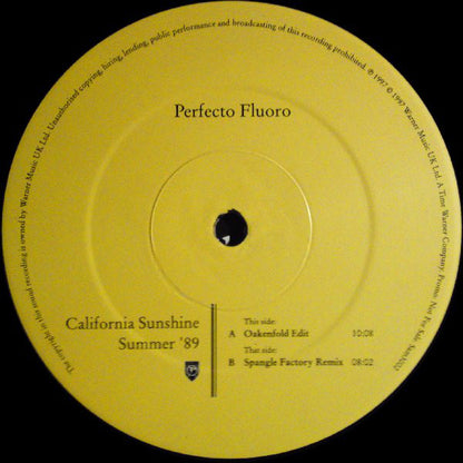California Sunshine : Summer '89 (12", Promo)