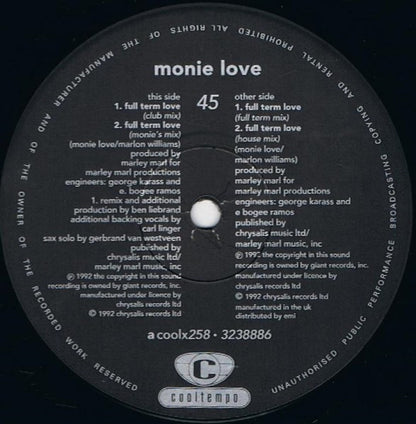 Monie Love : Full Term Love (12")