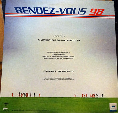 Jean Michel Jarre* & Apollo Four Forty* : Rendez-Vous 98 (12", S/Sided, Promo)