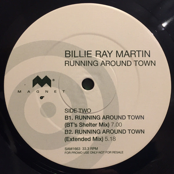 Billie Ray Martin : Running Around Town (12", Promo)