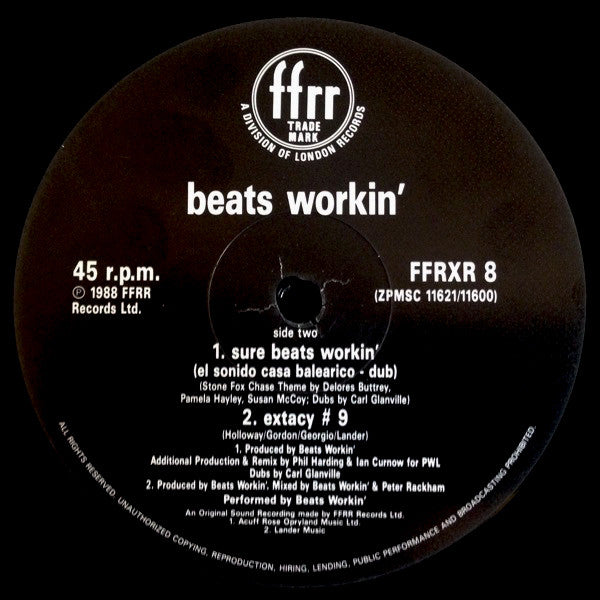 Beats Workin' : Sure Beats Workin' (12")