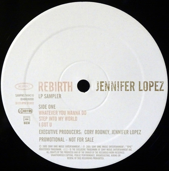 Jennifer Lopez : Rebirth (LP Sampler) (12", Promo, Smplr)