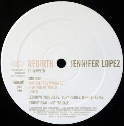Jennifer Lopez : Rebirth (LP Sampler) (12", Promo, Smplr)