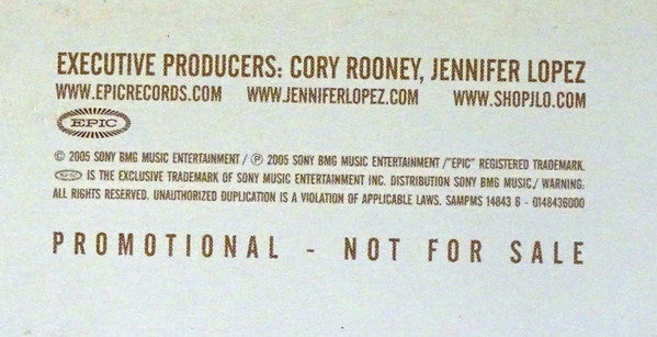 Jennifer Lopez : Rebirth (LP Sampler) (12", Promo, Smplr)