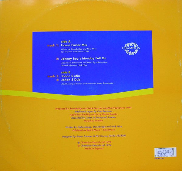 Sabrina Johnston : Satisfy My Love (12", Single)