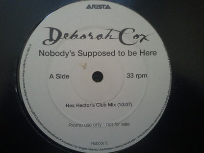 Deborah Cox : Nobody's Supposed To Be Here (12", Promo)