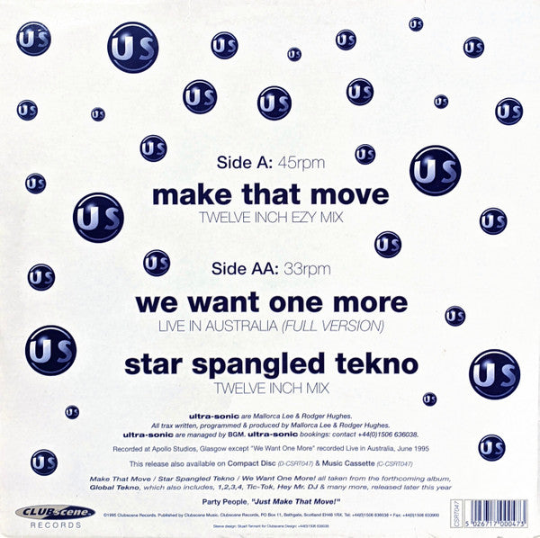 Ultra-Sonic : Make That Move (12")