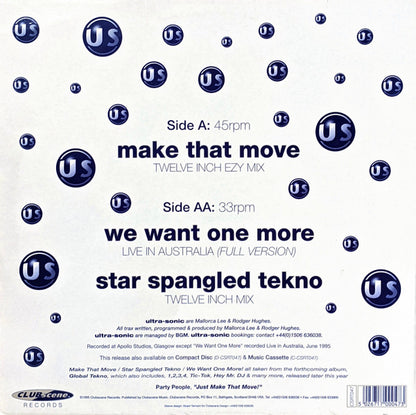Ultra-Sonic : Make That Move (12")