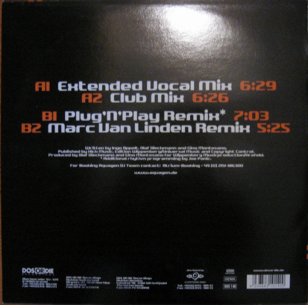 Aquagen & Ingo Appelt : Tanz Für Mich (12", Promo)