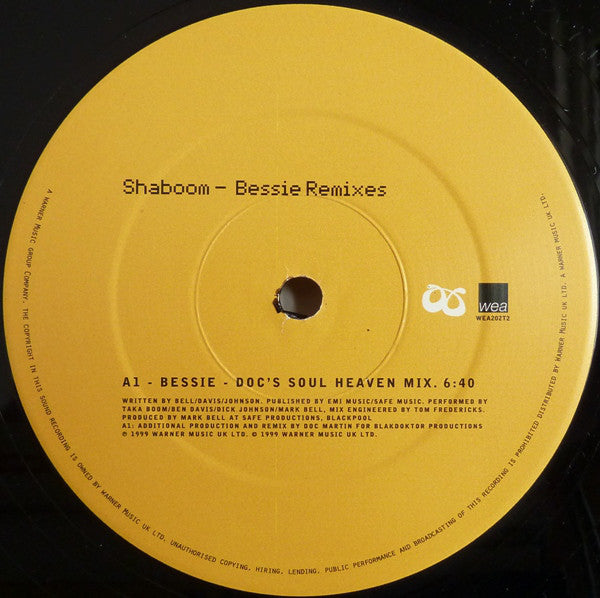 Shaboom : Bessie Remixes (12", Maxi)