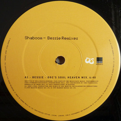 Shaboom : Bessie Remixes (12", Maxi)