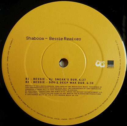 Shaboom : Bessie Remixes (12", Maxi)