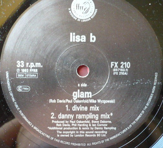 Lisa B : Glam (12")