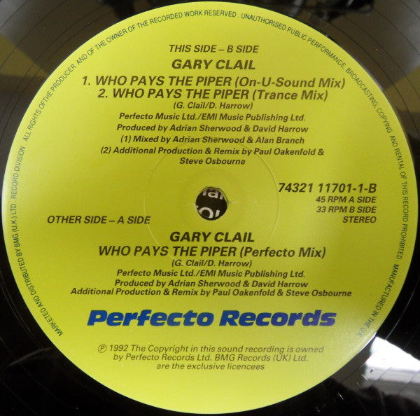 Gary Clail On-U Sound System* : Who Pays The Piper? (12", Single)