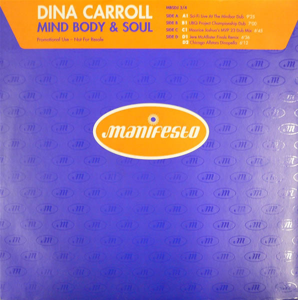 Dina Carroll : Mind, Body & Soul (2x12", Promo)
