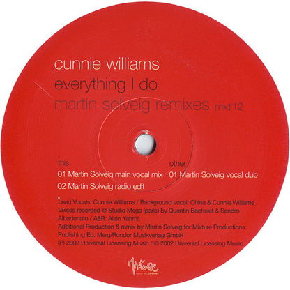 Cunnie Williams : Everything I Do (Martin Solveig Remixes) (12")