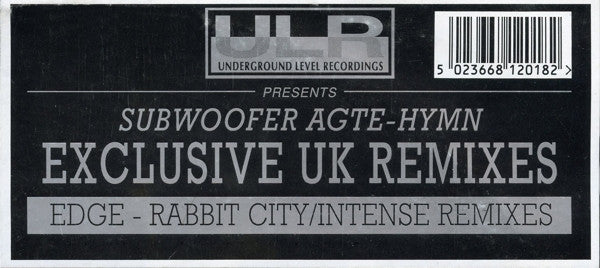 Subwoofer Agte : Hymn - Exclusive UK Remixes (12")