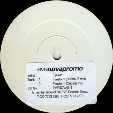 Eyekon : Firestorm (12", Promo, Sti)