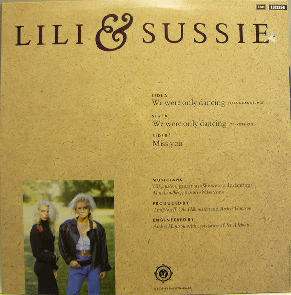 Lili & Sussie : We Were Only Dancing (12", Single)