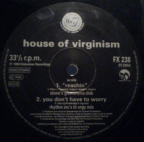 House Of Virginism : Reachin (12", Single)