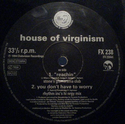 House Of Virginism : Reachin (12", Single)