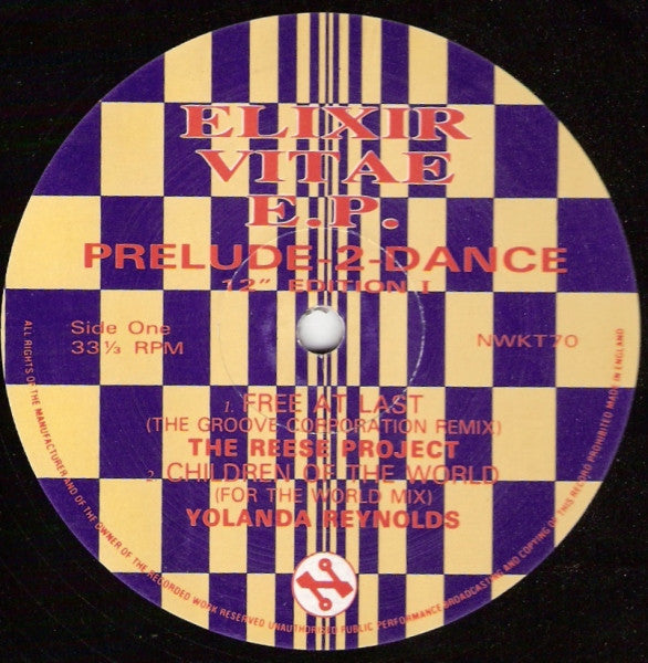Various : Elixir Vitae E.P. - Prelude-2-Dance (12" Edition) (12", EP)