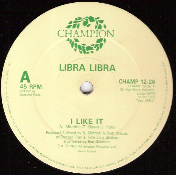 Libra Libra : I Like It (12")