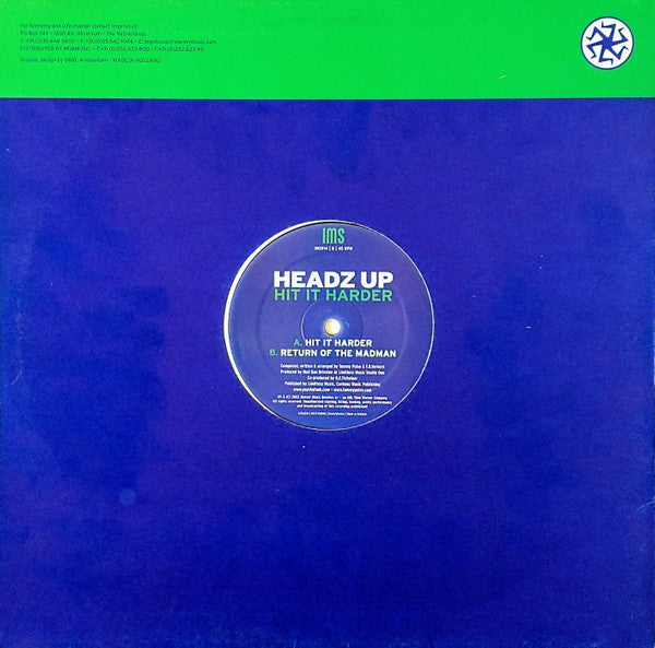 Headz Up : Hit It Harder (12")