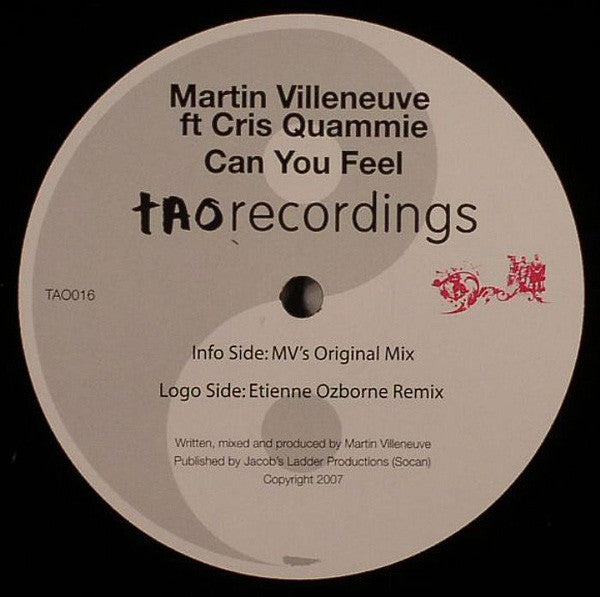 Martin Villeneuve Ft. Cris Quammie : Can You Feel (12")