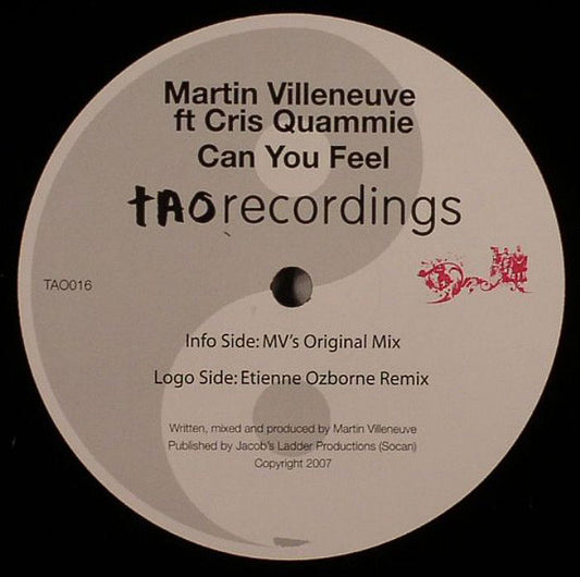 Martin Villeneuve Ft. Cris Quammie : Can You Feel (12")