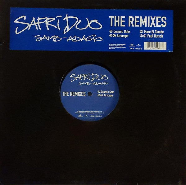 Safri Duo : Samb-Adagio (The Remixes) (12")