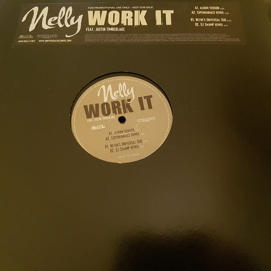 Nelly Feat. Justin Timberlake : Work It (12", Promo)