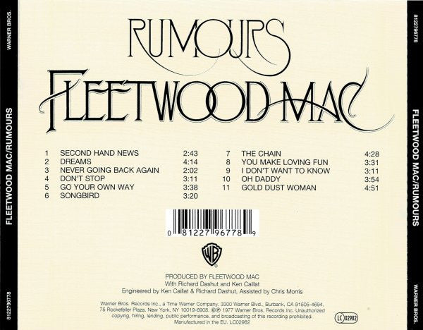 Fleetwood Mac : Rumours (CD, Album, RE, RM)