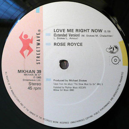 Rose Royce : Love Me Right Now (12")