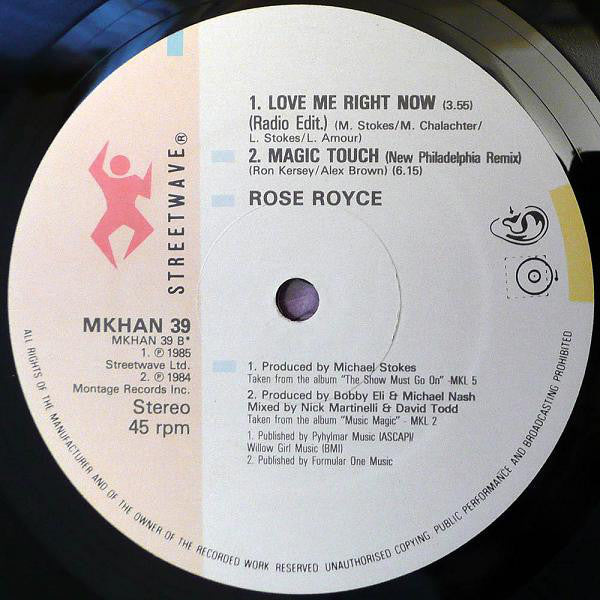 Rose Royce : Love Me Right Now (12")