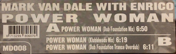 Mark Van Dale With Enrico : Power Woman (12")