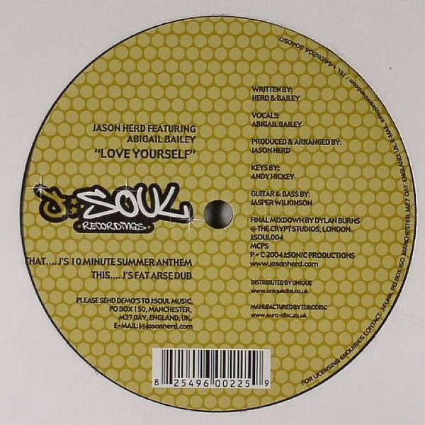 Jason Herd : Love Yourself (12")