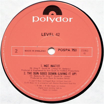 Level 42 : Something About You (Sisa Mix) (12", Ltd)